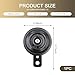 Yumfugu Pack-1 Car Snail Horn Whistle, 12V Round Loud Speaker, Waterproof Snail Horn Replacement Kit, Universal for Most Electric Vehicles, Motorcycles, Cars (Black)