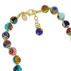 GlassOfVenice Multicolor Murano Glass Mosaic Necklace