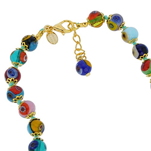 GlassOfVenice Multicolor Murano Glass Mosaic Necklace