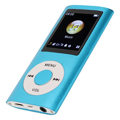 Portable MP3 Player, Lossless Sound HiFi Walkman Music Player Media with Memory Card Slot, Support 64GB, 200mAh Battery, with Earphones, 1.8 Inch LCD Screen (Blue)-image-15