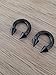 Pair 6g 4mm Black Cone Spike Horseshoe Rings – Ear Gauges, Prince Albert Piercing, Cartilage Earrings, Septum Pincher & Nose Jewelry