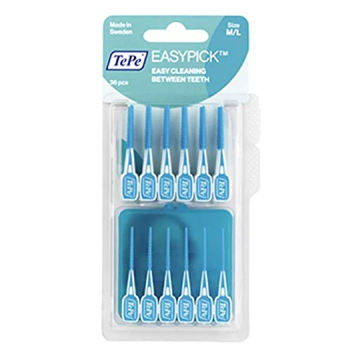Palito de silicone Easypick M/L Azul + estojo (36 unidades)