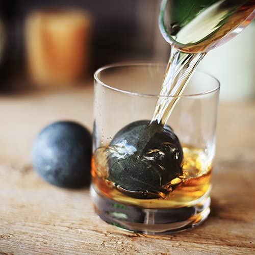 Perfect Sphere Whiskey Chilling Stones Set of 2 - Reusable Whiskey Stones by Home Wet Bar