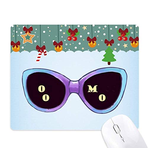 Mouse pad de goma con diseño de gafas de sol para juegos y oficina