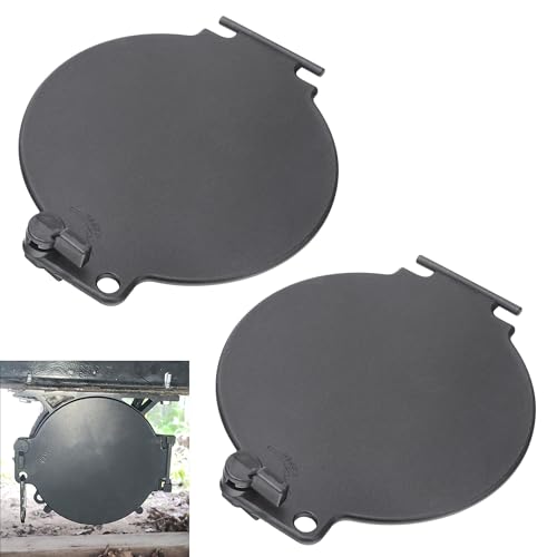 Image of 2 Pack Replacement Hatch Door for D&W Super Tube & Slider Sewer Hose Camper, Black, Replacement Hatch Sewer Hose Carrier Cover