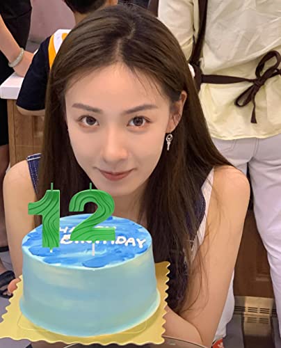 2.76Inch Terraced Fields Shape Number 6 Green Candles, Green 6 Candles/Cake Toppers For Birthday, Wedding, Baby Shower, Anniversary Decorating And Celebrating For Adults/Kids Party(Green 6) #TOP5