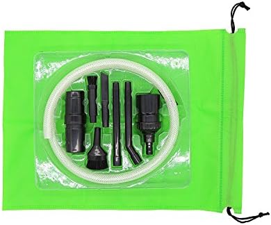 FitallMini Attachment Set for Vacuums with Round Hoses, Green, Plastic, Metal, or Rubber, 1 Pack, Compatible with Various Vacuum Brands, DOES NOT FIT SHARK VACUUMS