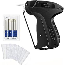 Maquina Para Bordar Ropa Precio lnkey Pistola Etiquetadora, Pistola De Etiqueta Etiquetadora Precios + 5 Agujas de Repuesto + 1500 Hilos Estándar, Pistola Etiquetar para Ropa Calcetines Sombreros (Negro)