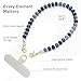 Posadina Natural Stone Phone Charm, Beaded Healing Phone Wrist Strap, Handmade Cellphone Chain Lanyard with Tether Tab