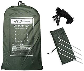 DD Hammocks - DD Tarp 4x4 - Large Weatherproof Camping Tarp For Bushcraft Hiking And Group Shelter