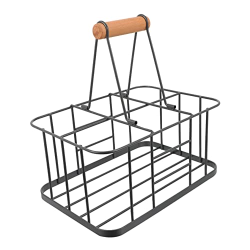 CIYODO 6-Bottle Wine Holder Rack Rustic Iron Storage Rack Wine Holder Basket for Home Decor