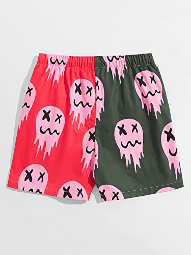 WDIRARA Men's Graphic Print Colorblock Drawstring Waist Active Pocket Shorts2