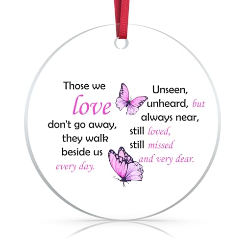 Sympathy Bereavement Gifts Memorial Gift for Loss of Loved Person Christmas Ornament Miscarriage Gift for Mothers Memorial Condolence Remembrance in Memory of Mom Dad Grandma Friend Hanging Ornaments