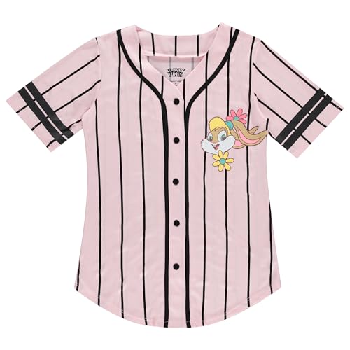 Catálogo de Ropa de Béisbol para Mujer los 5 más buscados. 48 Looney Tunes - playera de béisbol para mujer, diseño de conejito, tweety, Bugs y Taz, Rosa Negro, M