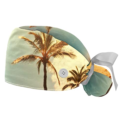 Chapeaux de travail palmier de plage JDEZ respirants lot de 2 pour hommes et femmes
