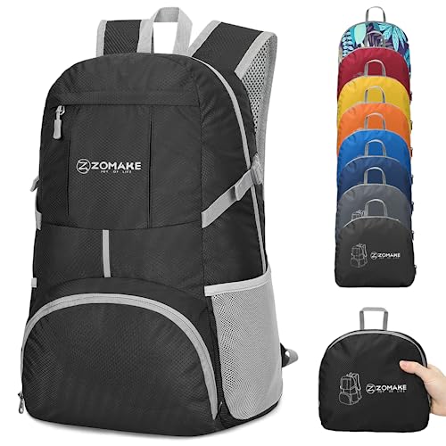 ZOMAKE Packable Hiking Backpack Lightweight 35L,Foldable Backpacks Water Resistant Daypack for Outdoor Hiking Women Men