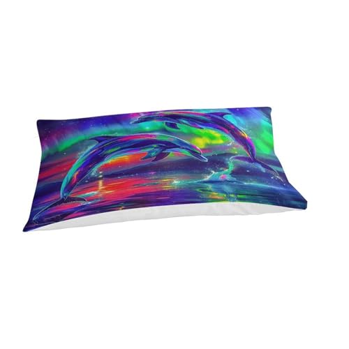 Housse de couette dauphin 3D 135x200 pour lit enfant avec parure de lit cascade - 2