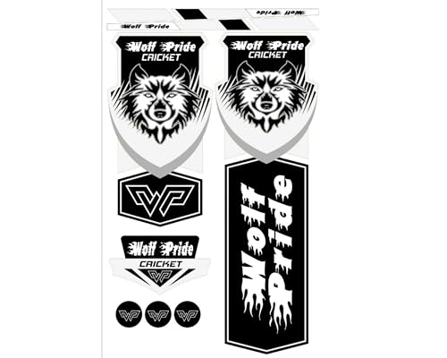 Image of Vinyl Cricket Bat Sticker Sticker, White
