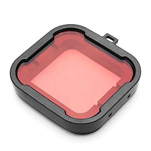 MASUNN Polariseur 3 Couleurs Plongée sous-Marine Filtre Lentille UV pour Gopro Hero 3 +-Rouge