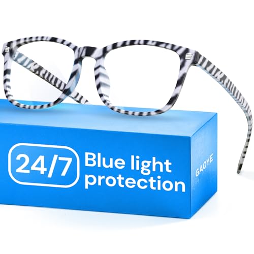 Gaoye Blue Light Blocking Glasses - Fashion Square Fake Eyeglasses, Anti Uv Ray Computer Gaming Glasses, Blue Blockers For Women/Men