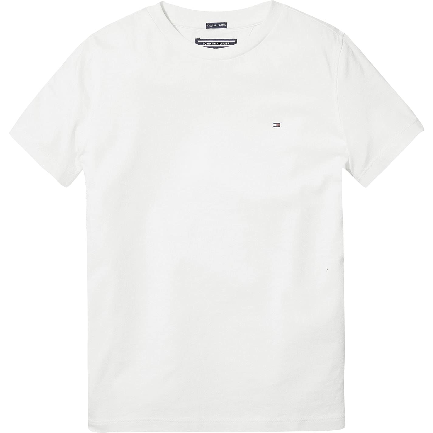 Tommy Hilfiger Boy's Boys Basic Cn Knit S/S Kb0kb04140 T-Shirt, White (Bright White), 128