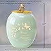 LINES ARTE Medium Urns for Human Ashes, 6.7x5.2Inch Ceramic Medium Size Butterfly Decorative Cremation Urns for Ashes Adult Female/Mom/Women