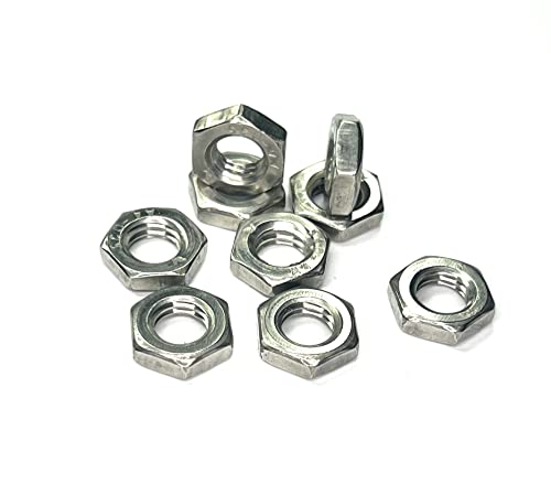 M6 (6 mm) - Tuerca hexagonal de media cerradura - Acero inoxidable A2 (paquete de 20) Cover