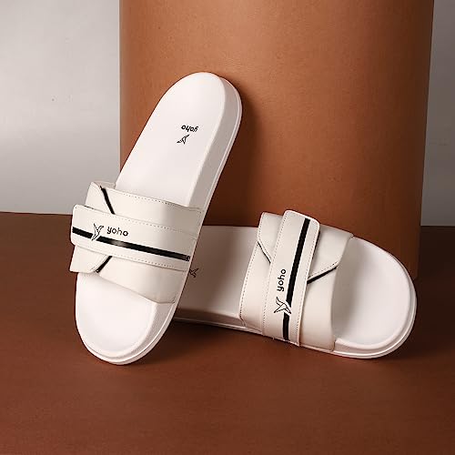 Image of YOHO Drystep Sliders for Men | Waterproof Monsoon Footwear & Rainy Sandals | Skin Friendly Adjustable Strap