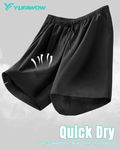 Men Swim Trunks with Compression Breathabe Liner Quick Dry Zipper Pockets for Board Beach Gym Running4