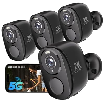 Rraycom 4Pack 5G/2.4G Security Cameras Wireless...