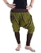 Produktbild Vishes - Alternative Bekleidung - Unisex Baumwoll Haremshose mit engem, dehnbarem Beinabschluss mit Taschen Olive