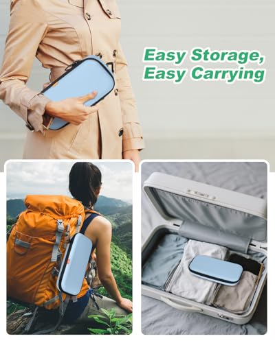 Image of Hard Stethoscope Case for 3M Littmann Classic III /Cardiology IV /MDF Acoustica Stethoscopes - Shockproof Stethoscope Bag Portable Carrying Case for Medical, Doctor, Nurse Accessories - Light-Blue