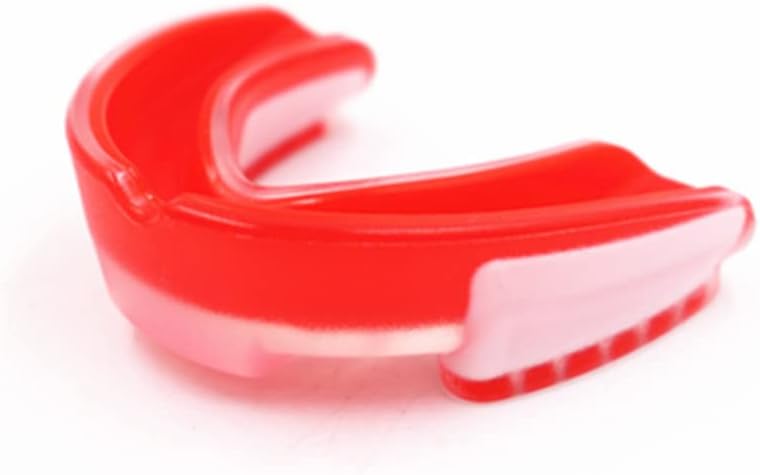 Sports Mouth Guard, Basketball Mouthguard, Gum Shield with Case, Youth Mouthguard for Adults Youth Football Boxing MMA Hockey Taekwondo red White