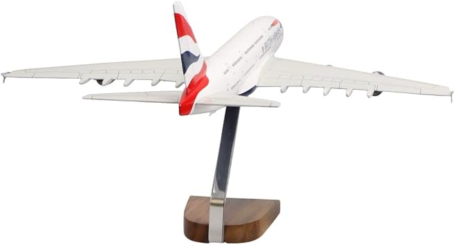 Airbus A380 British Airways Large Mahogany Model