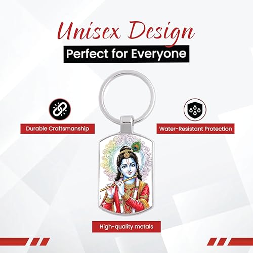 Image of Stylish Metal Keychains with Permanent Glossy Print - Inspirational Quotes & Spiritual Designs - Perfect Key chains for loved ones, Personal Use, Gifts & Return Gifts