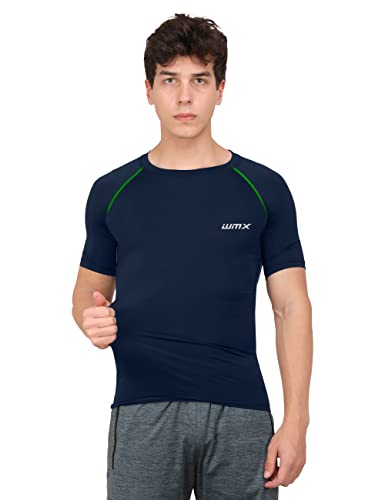 Image of WMX Men's Compression Shirts Athletic Short Sleeve Quick Dry Base-Layer Workout Running T-Shirt Sports Active Fitted Tops