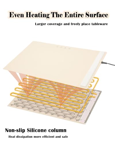 Saphe Electric Warming Tray - Portable Food Warmer with 3 Temp Settings - Image 7