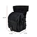 YUMQUA Tactical Drop Leg Pouch, Multi-purpose Bag Military Canvas Drop Leg Bag Motorcycle Thigh Bag Pouch Tool Bag for Outdoor Hiking Cycling Working -Black