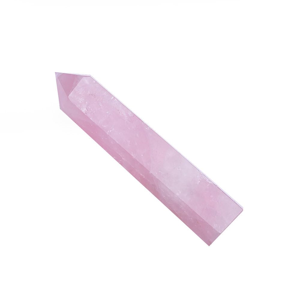 Cuarzo rosa natural LVTFCO de 18 cm, varita mágica para decoración de estudio