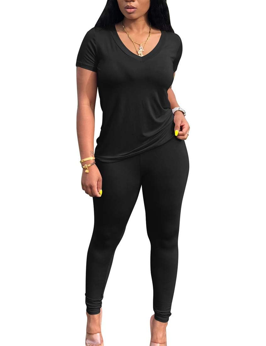 Pinsvlounge Sets For Women Piece Summer Casual Jogger Workout
