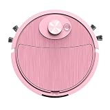 PAPABA Mini Cleaner Sweeping Robot Super Suction Low Noise One Start Rechargeable Vacuum Cleaner Sweeping Mopping Robot Memory Multiple Cleaning Modes Pink One Size