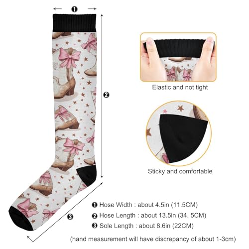 Image of Pigsaly Red White Polka Dot Womens Compression Socks Athletic Tube Sock Knee High Socks Outdoor Sport Socks
