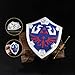 Chewmeter Legend of Zelda Link Weapon Sword Dagger Knife Spear Sheild Action Figure Game Collection Desk Room Decoration Backpack Pendant Gift (Zelda Link's Hylian Shield)
