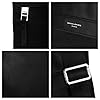 David Jones - Sacoche Homme Style Cuir Véritable - Sac Bandoulière Porté Epaule Croisé Travers - Pochette Besace Messenger Multipoche Travail Affaires Business - Bourse Rétro Classique, Noir avec #5