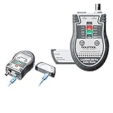 サンワダイレクト LANテスター RJ-45 / 複合同軸ケーブル 親機・子機脱着可 LED表示 ベルト固定クリップ 500-LANTST2