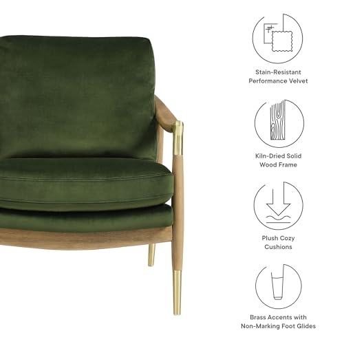 Elegant Velvet Accent Chair - Stain-Resistant Comfort - Image 5