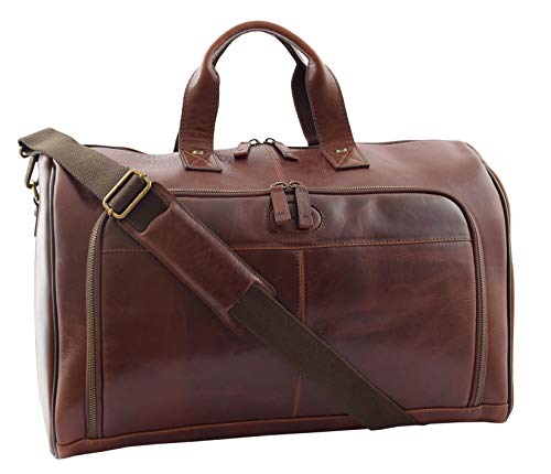 Sac de voyage en cuir marron Ohio au design raffiné pour affaires