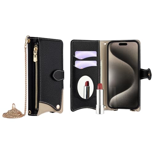 ミラーx小銭入れxチェーン Xperia 1VII 10IV ケース手帳型 ショルダー エクスペリア10VII エクスペリア10VI V IV III スマホケース コインケース付き ミラー付き ショルダータイプ お財布スタンド かわいい 縦 横 掛け替え
