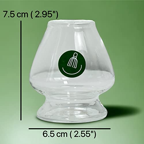Matcha Maku- Glass Matcha Whisk Holder For Bamboo Matcha Chasen - Traditional Japanese Tea Ceremony Chasen Stand -Desinged To Keep Form Of Bamboo Whisks In Shape #TOP1