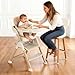 6-in-1 High Chair for Babies and Toddlers, 2026 New Aluminum Alloy Folding Toddler Step Stool with 4-Position Height, Detachable Double-Layer Tray, 6 Growing Stages from Infant to Toddler Seating